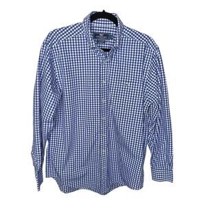 Vineyard Vines Tucker Shirt Men’s Size Medium Blue Gingham Button Down